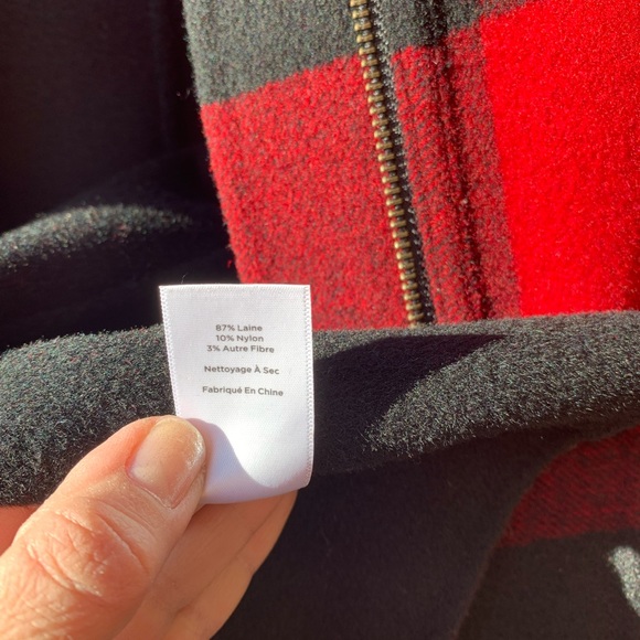 Talbots wool coat red and black plaid size S - Picture 8 of 15